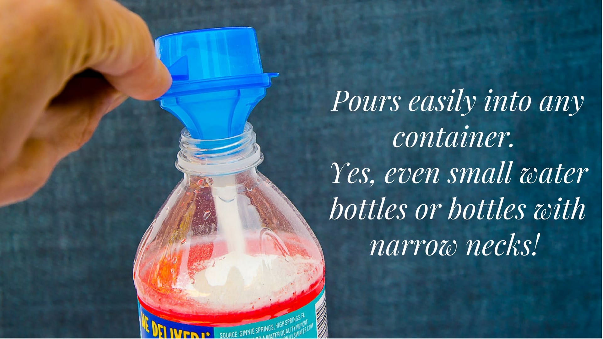 Smart way to get workout powders into your water bottle without messing.